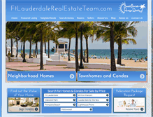 Tablet Screenshot of ftlauderdalerealestateteam.com